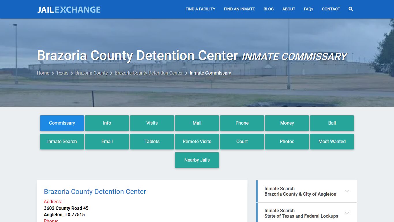 Brazoria County Detention Center Inmate Commissary - Jail Exchange